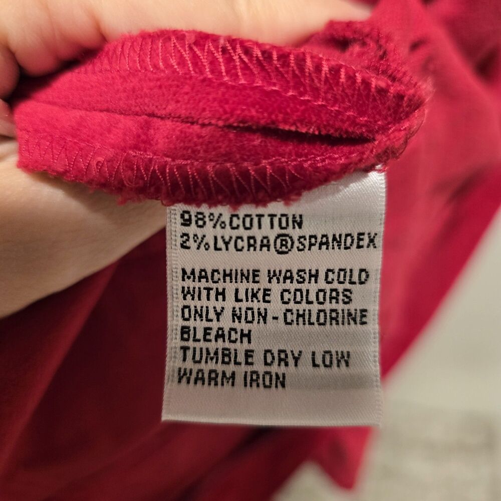 Talbots Red Velvet Jacket Blazer 14W Preppy Retro Chore Barn Vintage 90s Bright - Picture 9 of 10